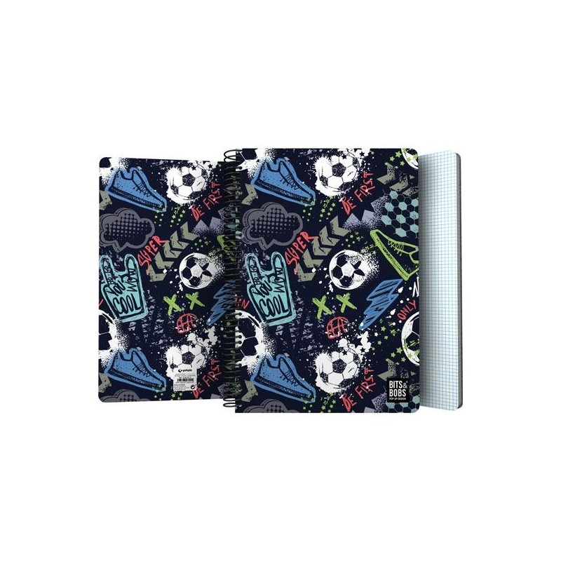 GRAFOPLÁS CUADERNO ESPIRAL FOLIO 80H 4X4MM 90GR TAPA PP BITS&BOBS MATCH