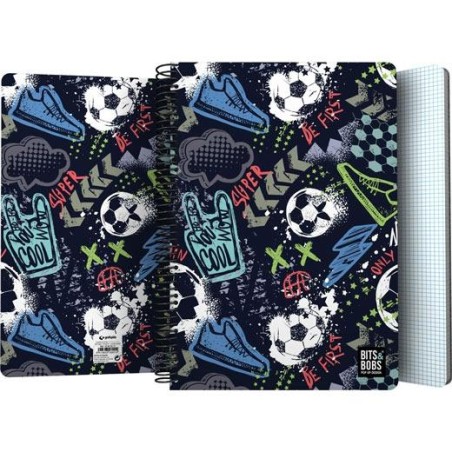 GRAFOPLÁS CUADERNO ESPIRAL FOLIO 80H 4X4MM 90GR TAPA PP BITS&BOBS MATCH