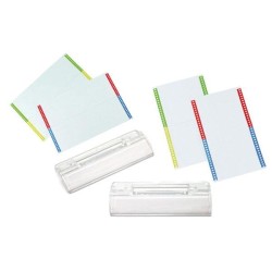 GRAFOPLÁS 10 VISORES + 10 TIRAS DE ETIQUETAS PARA CARPETAS COLGANTES COLORES SURTIDOS -BOLSA-