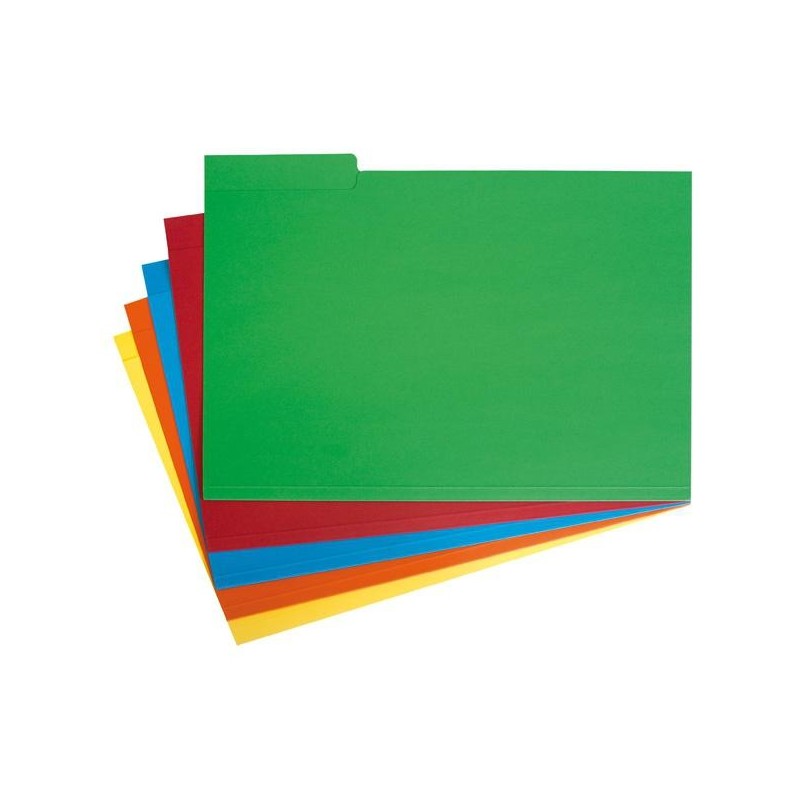 GRAFOPLÁS SUBCARPETA CON PESTAÑA LATERAL FOLIO CARTULINA AMARILLO -50U-