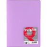 GRAFOPLÁS CARPETA CON FUNDAS POLIPLÁS SOLDADAS FOLIO 20 FUNDAS PP SEMIRÍGIDO TRANSLÚCIDO LAVANDA SOFT
