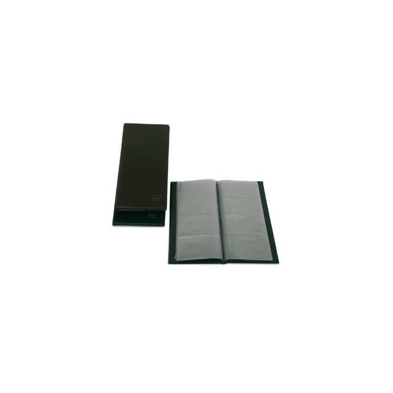 GRAFOPLÁS PORTATARJETAS AMERICANO BASIC 290X140MM PARA 160 TARJETAS DE 105X68MM PVC NEGRO