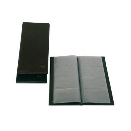 GRAFOPLÁS PORTATARJETAS AMERICANO BASIC 290X140MM PARA 160 TARJETAS DE 105X68MM PVC NEGRO
