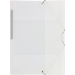 GRAFOPLÁS CARPETA CON GOMAS COLORGRAF FOLIO 3 SOLAPAS PP NATURAL TRANSLÚCIDO