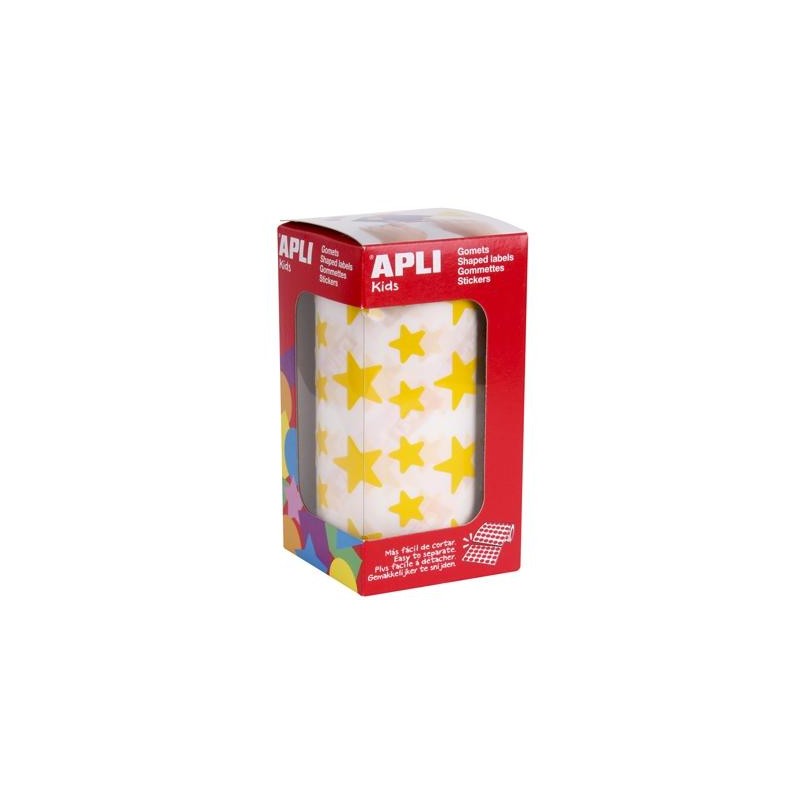 APLI GOMETS ESTRELLA 12,5MM Y 19,5MM ROLLO AMARILLO