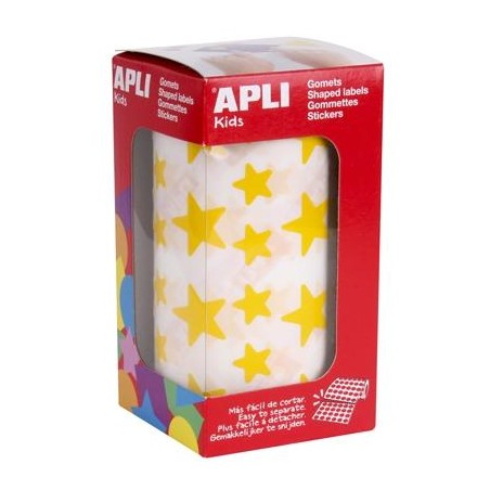 APLI GOMETS ESTRELLA 12,5MM Y 19,5MM ROLLO AMARILLO