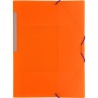 GRAFOPLÁS CARPETA CON GOMAS COLORGRAF FOLIO 3 SOLAPAS PP NARANJA TRANSLÚCIDO
