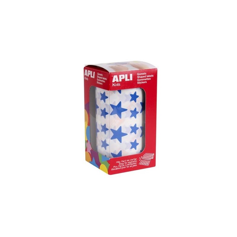 APLI GOMETS ESTRELLA 12,5 MM Y 19,5MM ROLLO AZUL