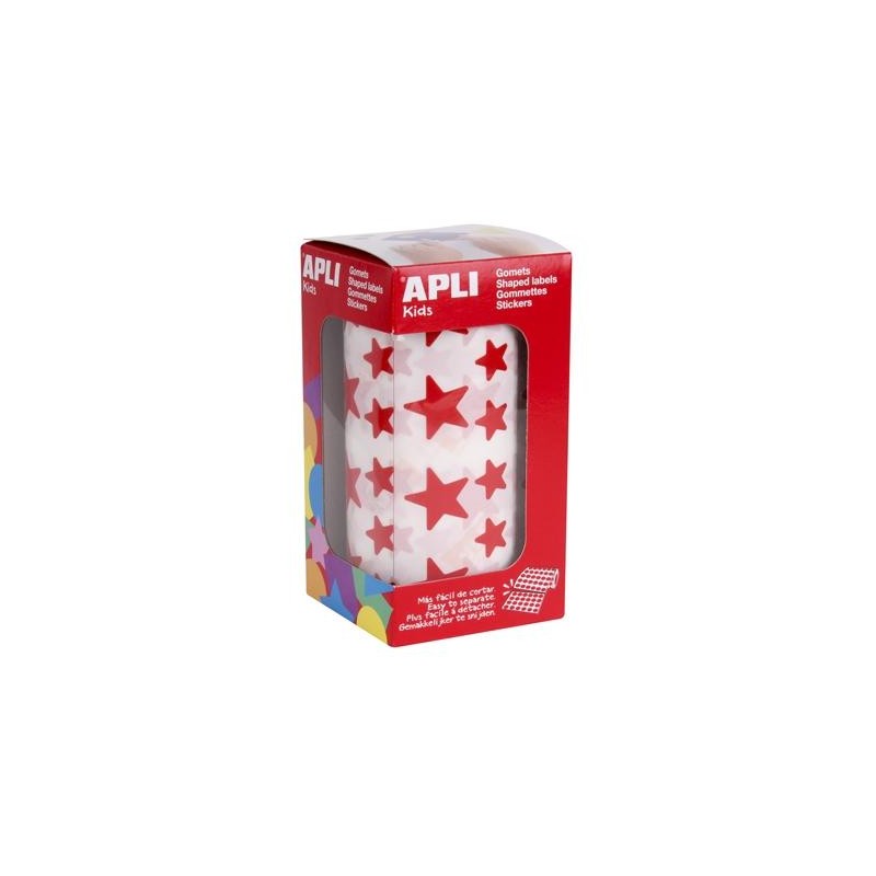 APLI GOMETS ESTRELLA 12,5MM Y 19,5MM ROLLO ROJO
