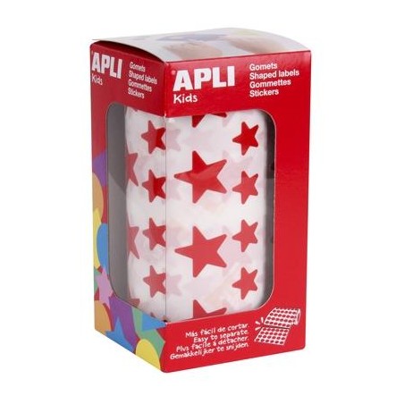 APLI GOMETS ESTRELLA 12,5MM Y 19,5MM ROLLO ROJO