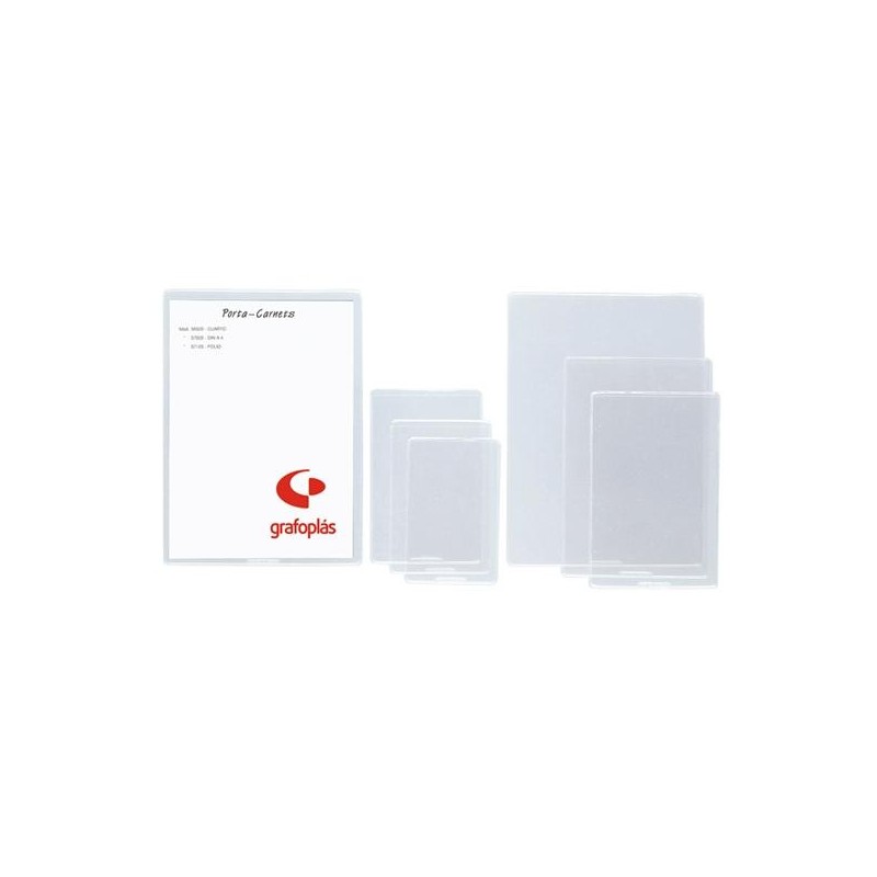 GRAFOPLÁS FUNDA PORTACARNETS PVC PIEL NARANJA 200 MICRAS C/REBAJE NIF TRANSPARENTE