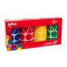APLI GOMETS GEOMÉTRICOS CAJA 4 ROLLOS FORMAS Y COLORES SURTIDOS -5428 UNIDADES-