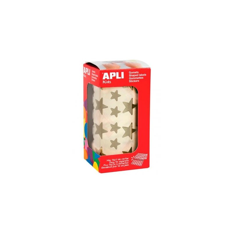 APLI GOMETS ESTRELLA 12,5MM Y 19,5MM ROLLO ORO