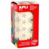 APLI GOMETS ESTRELLA 12,5MM Y 19,5MM ROLLO PLATA
