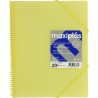 GRAFOPLÁS CARPETA CON FUNDAS MAXIPLÁS ESPIRAL A4 20 FUNDAS C/SOBRE PP RÍGIDO TRANSLÚCIDO AMARILLO SOFT