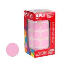 APLI GOMETS REDONDOS 20MM ROLLO ROSA