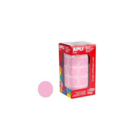 APLI GOMETS REDONDOS 20MM ROLLO ROSA