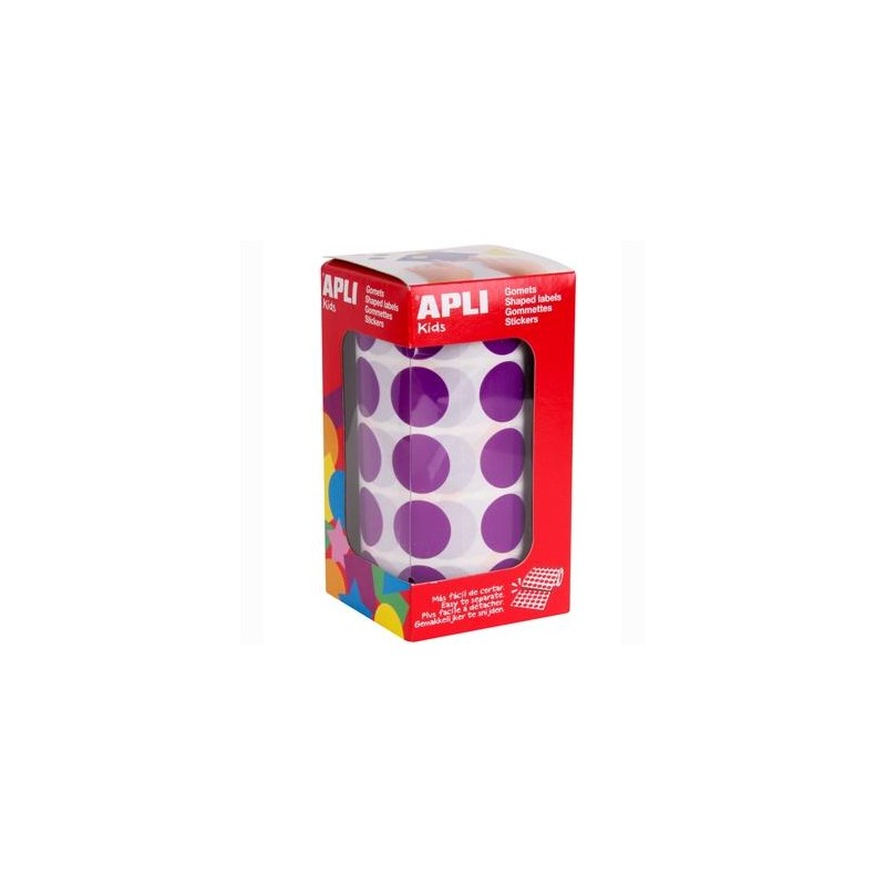 APLI GOMETS REDONDOS 20MM ROLLO LILA
