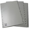 GRAFOPLÁS JUEGO DE ABECEDARIO FOLIO 16 TALADROS PP OPACO GRIS