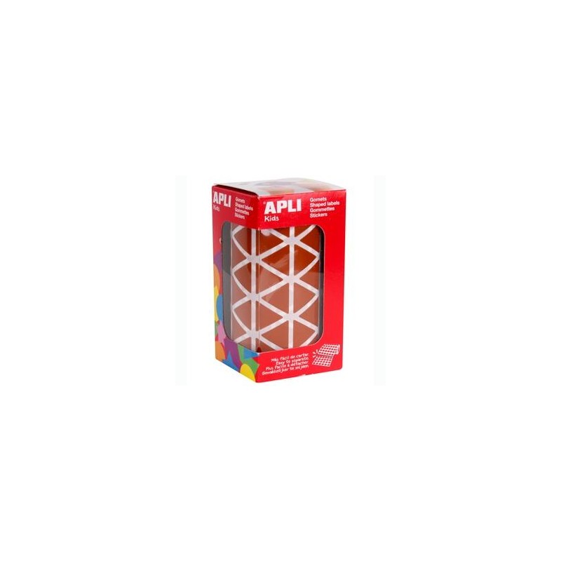 APLI GOMETS TRIANGULARES 20MM ROLLO MARRÓN -ROLLO 2832 UNIDADES-
