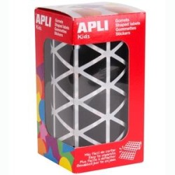 APLI GOMETS TRIANGULARES 20MM ROLLO NEGRO -ROLLO 2832 UNIDADES-