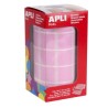 APLI GOMETS CUADRADOS 20MM ROLLO ROSA -ROLLO 1770 UNIDADES-