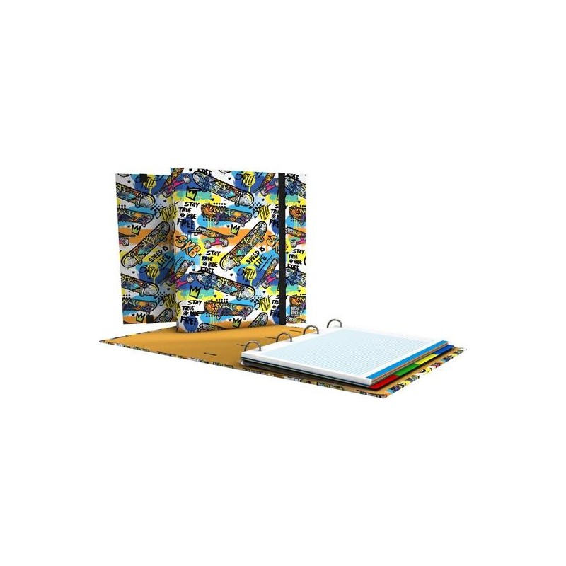 GRAFOPLÁS CARPEBOOK ANILLAS 4D35MM RECAMBIO 100H 5X5 DIN-A4 ST3.FORRADO STREET