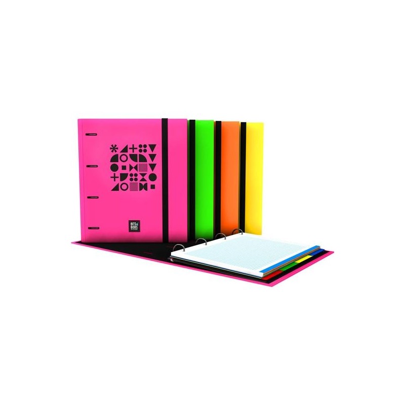 GRAFOPLÁS CARPEBOOK FORRADO 4D35MM DIN-A4 B&B FLÚOR SURTIDO