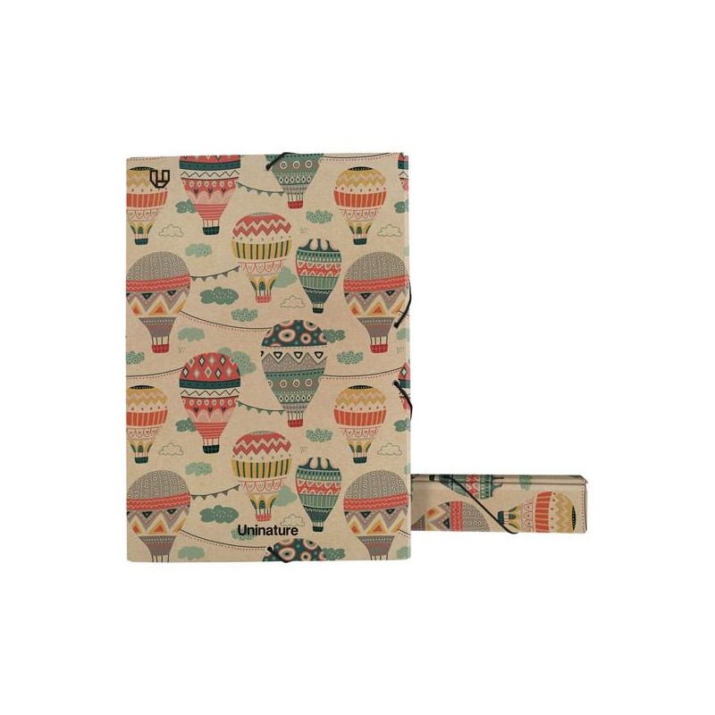 GRAFOPLÁS CAJA DE PROYECTOS FOLIO CON GOMAS LOMO DE 5CM CARTÓN Y KRAFT UNINATURE CAPADOCIA