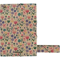 GRAFOPLÁS CAJA DE PROYECTOS FOLIO CON GOMAS LOMO DE 5CM CARTÓN Y KRAFT UNINATURE HOLANDA