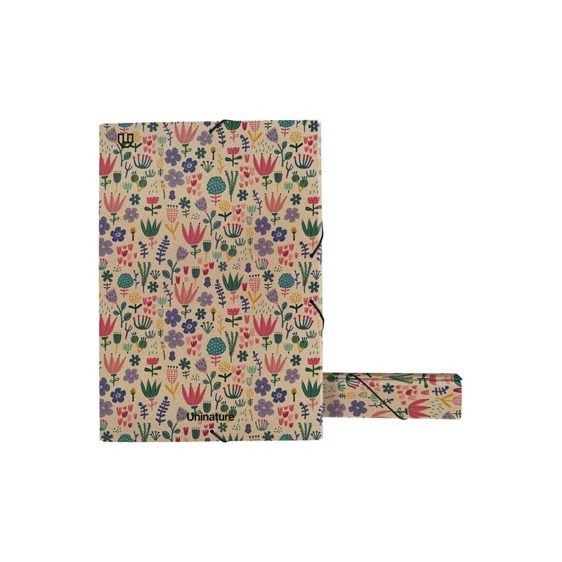 GRAFOPLÁS CAJA DE PROYECTOS FOLIO CON GOMAS LOMO DE 5CM CARTÓN Y KRAFT UNINATURE HOLANDA