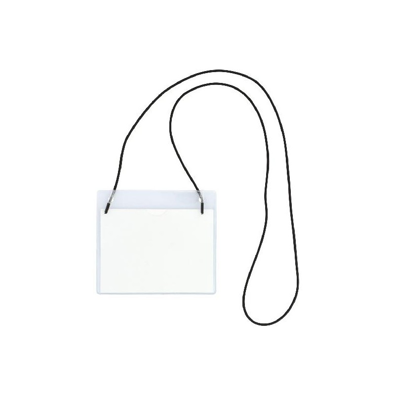 GRAFOPLÁS PORTADISTINTIVO C/GOMA ELÁSTICA 95X110MM PVC RÍGIDO TRANSPARENTE