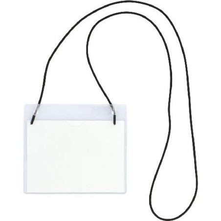 GRAFOPLÁS PORTADISTINTIVO C/GOMA ELÁSTICA 95X110MM PVC RÍGIDO TRANSPARENTE