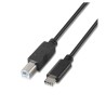 AISENS CABLE USB 2.0 IMPRESORA 3A TIPO USB-C/M - B/M NEGRO 1,0M
