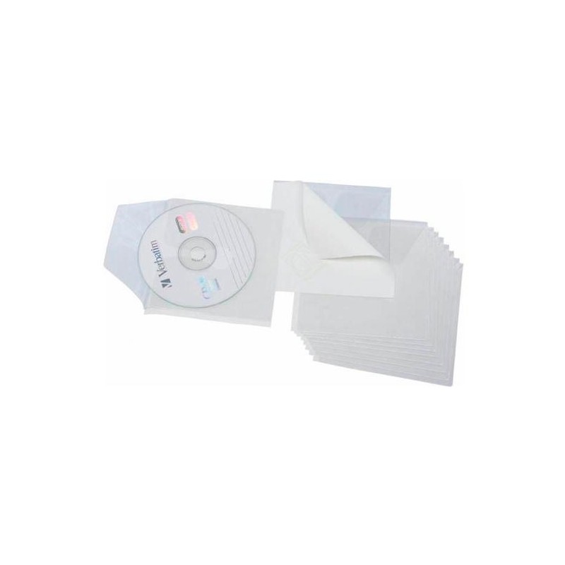 GRAFOPLÁS FUNDAS PVC ADHESIVAS PARA CD 127X127MM BLANCO BOLSA -10U-