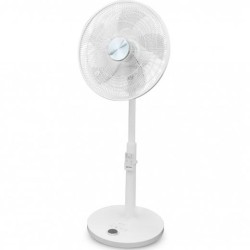 GRUNKEL VENTILADOR DE PIE 2-28W REGULABLE ULTRASILENCIOSO PROGRAMABLE 12 VELOCIDADES BLANCO