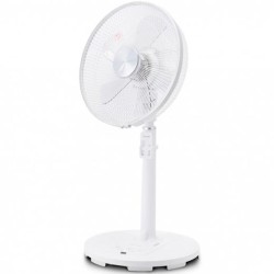 GRUNKEL VENTILADOR DE PIE 2-28W REGULABLE ULTRASILENCIOSO PROGRAMABLE 4 VELOCIDADES BLANCO
