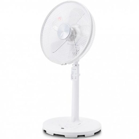 GRUNKEL VENTILADOR DE PIE 2-28W REGULABLE ULTRASILENCIOSO PROGRAMABLE 4 VELOCIDADES BLANCO