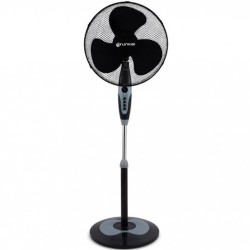GRUNKEL VENTILADOR DE PIE 60W REGULABLE 3 VELOCIDADES C/TEMPORIZADOR NEGRO