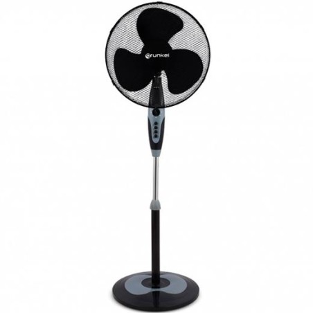 GRUNKEL VENTILADOR DE PIE 60W REGULABLE 3 VELOCIDADES C/TEMPORIZADOR NEGRO