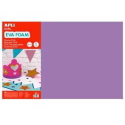 APLI GOMA EVA 40X60CM GROSOR 2MM LILA PACK 5 UD