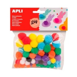 APLI POMPONES COLORES SURTIDOS -BOLSA 78U-