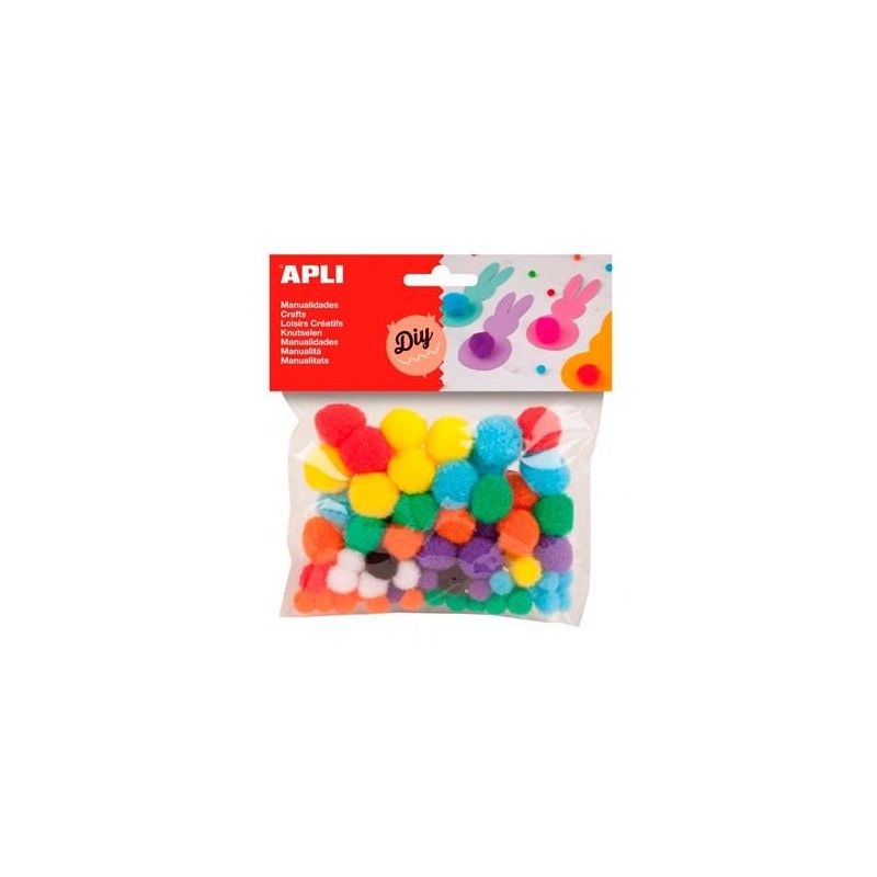APLI POMPONES COLORES SURTIDOS -BOLSA 78U-