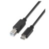 AISENS CABLE USB 2.0 IMPRESORA 3A TIPO USB-C/M - B/M NEGRO 2,0M