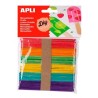 APLI PALOS DE POLO DE MADERA 114X10MM COLORES SURTIDOS -BOLSA 50U-
