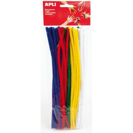 APLI LIMPIAPIPAS 300X6MM COLORES SURTIDOS -50U-