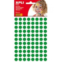 APLI GOMETS REDONDOS 10,5MM BLISTER 6 HOJAS VERDE