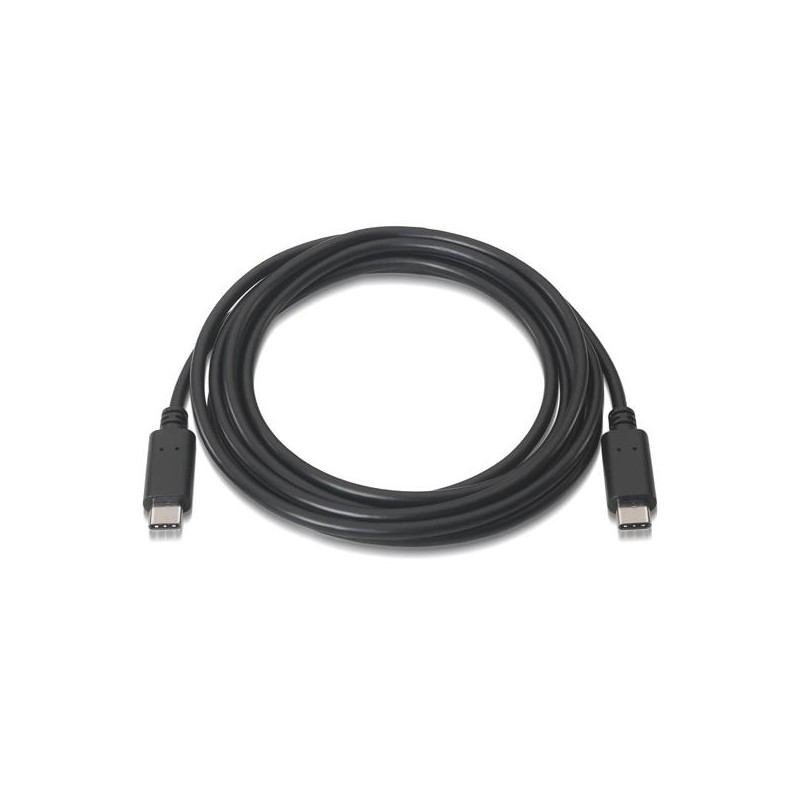 AISENS CABLE USB 2.0 3A TIPO USB-C/M - USB-C/M NEGRO 1,0M