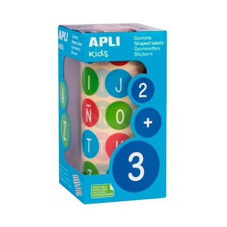 APLI ROLLO GOMETS ABECEDARIO MAYÚSCULAS REDONDOS 20MM