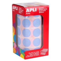 APLI GOMETS REDONDOS 20MM ROLLO AZUL CLARO -ROLLO 1.770 UNIDADES-